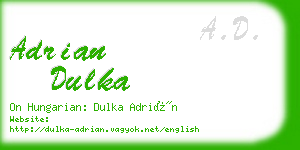 adrian dulka business card